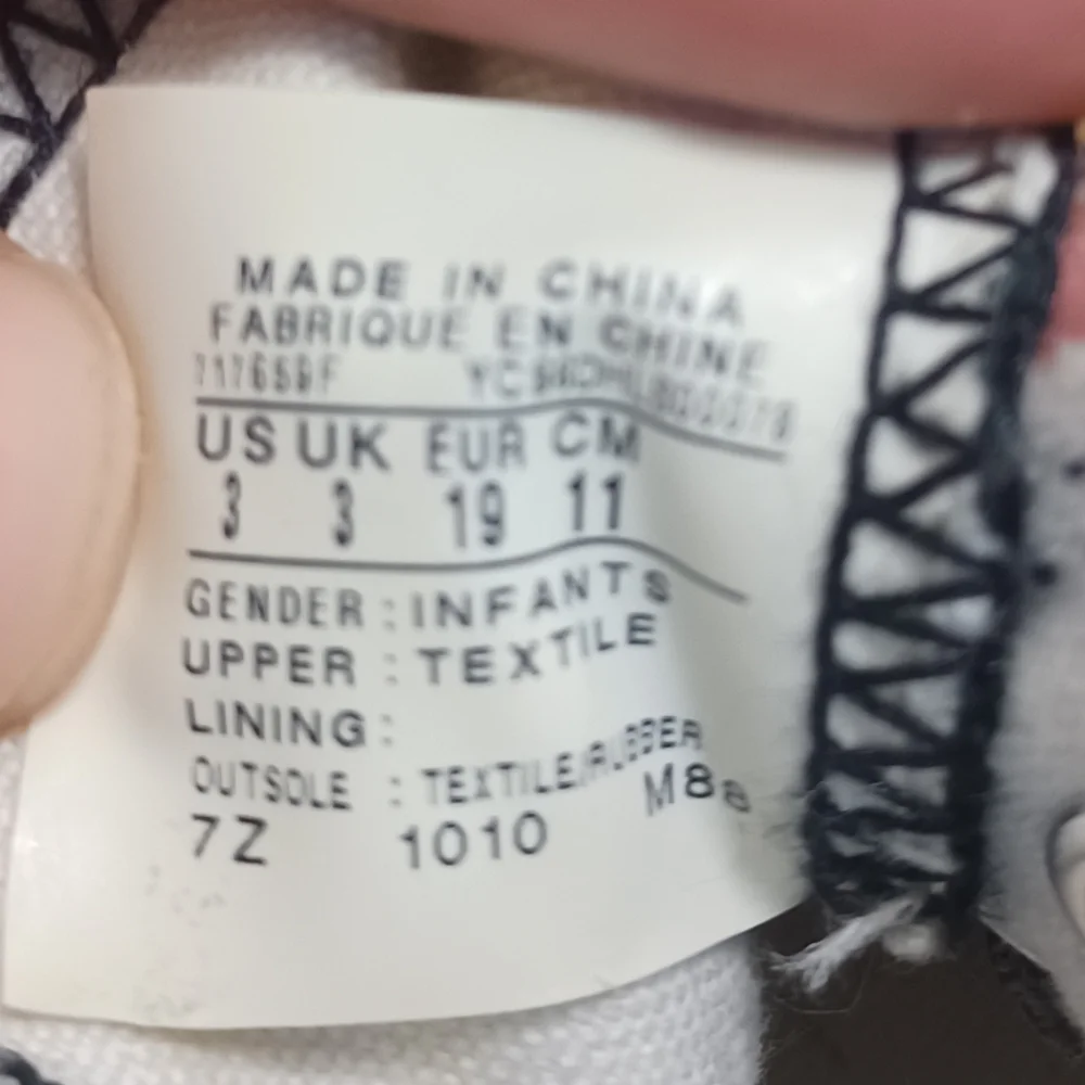 Converse Infant Shoes Size 3 Black Gray Hook & Loop Chuck Taylor All Star